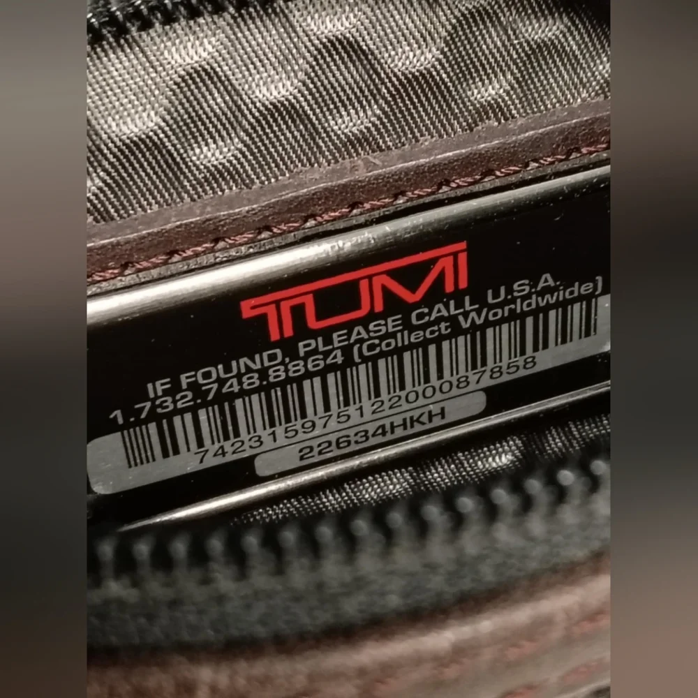 TUMI Alpha Nylon & Leather Briefcase‎ Black